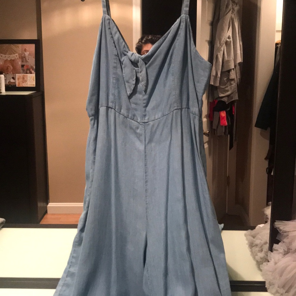 Wide leg romper